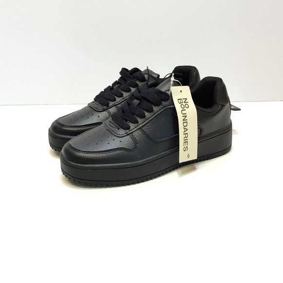 No Boundaries PU Platform Sneaker Women's Size 6 Memory Foam Casual Shoe NWT - Picture 1 of 9